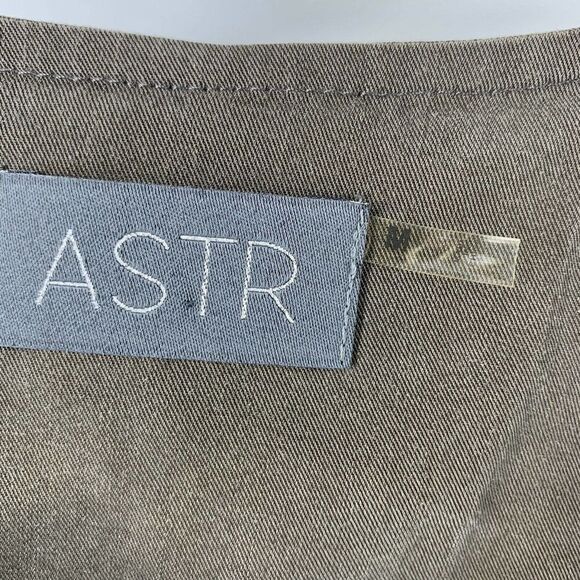 ASTR Gray Tencel Moto Jacket Asymmetric Zip Medium - Picture 8 of 11
